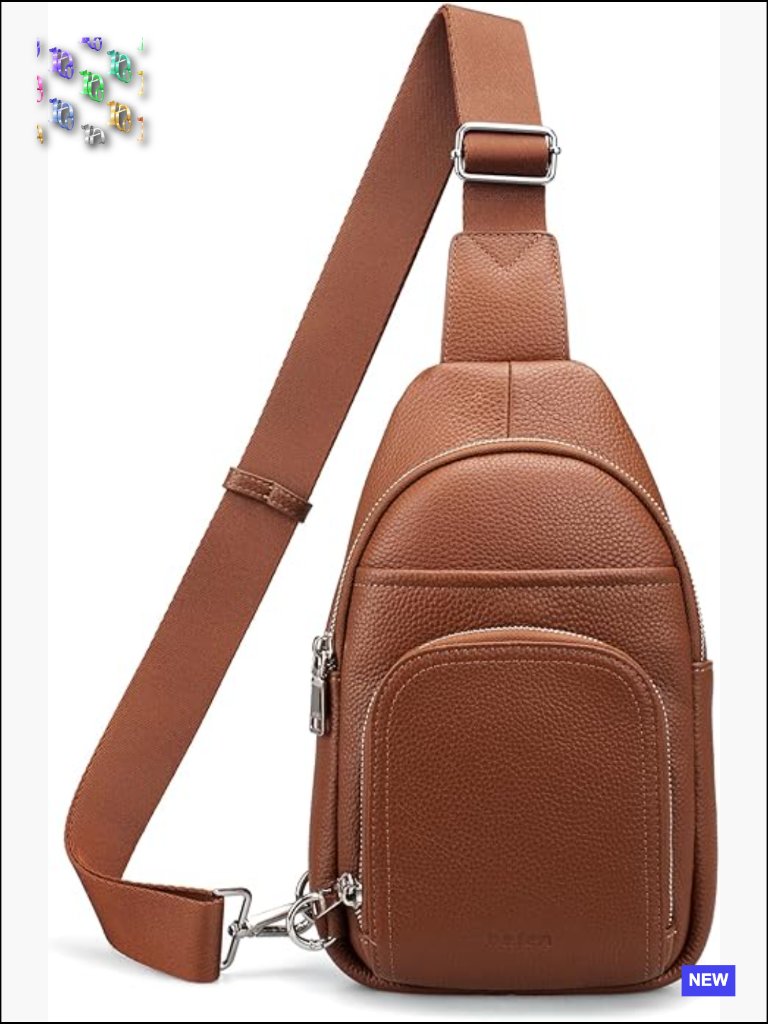 Genuine Leather Sling Bag Crossbody Anti-Theft Rfid Wallet Travel Purse